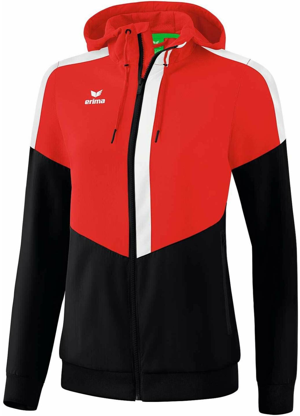 Chándales Sprinter Erima Womens Squad Tracktop Jacket with Hoodred/black/white