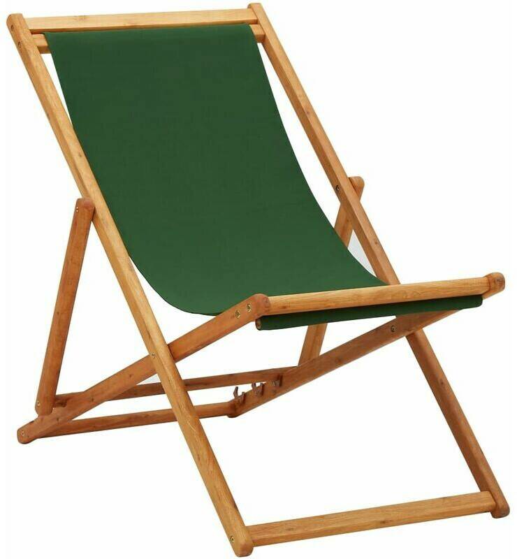 Sprinter vidaXL Eucalyptus Wood Folding Beach ChairGreen vidaXL Eucalyptus Wood Folding Beach Chair