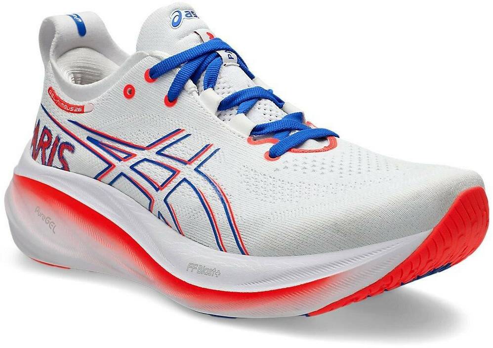 Sprinter Asics Gel-Nimbus 26 white/sunrise red Zapatillas running