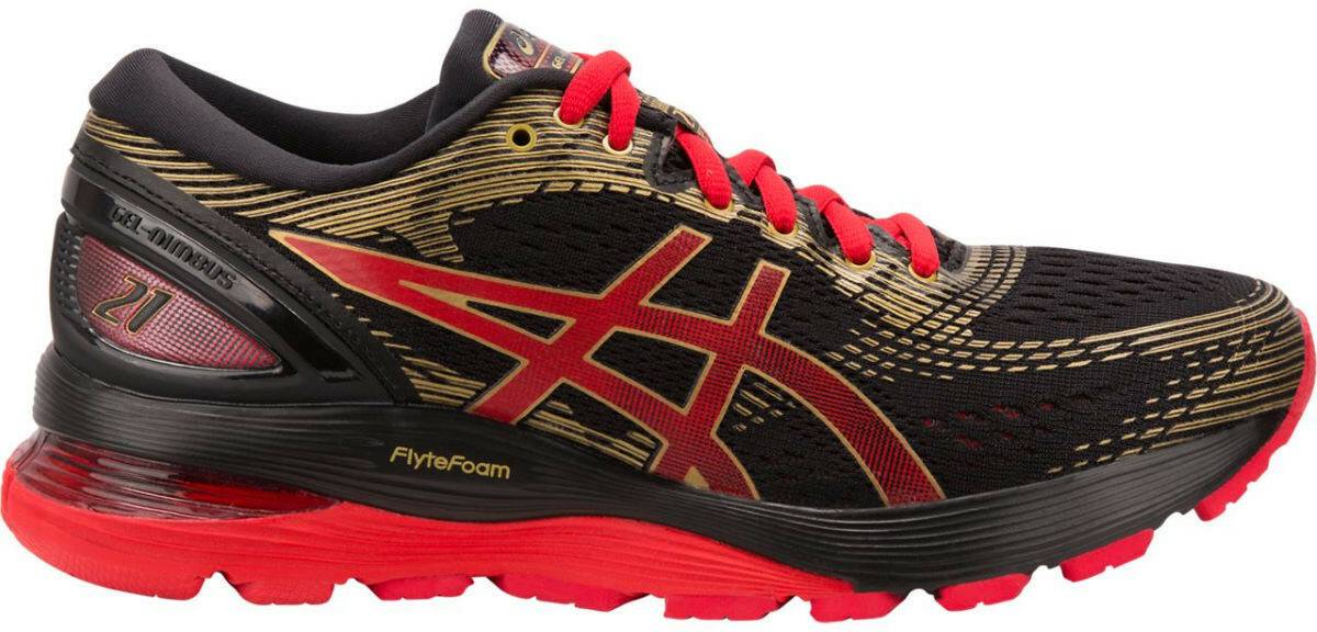 Sprinter Asics Gel-Nimbus 21 Women (1012A235) black/classic red Zapatillas running