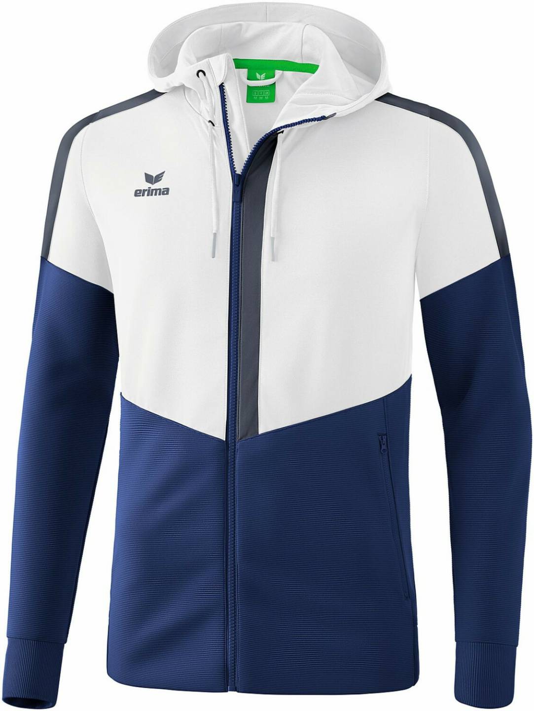 Chándales Sprinter Erima Squad Hooded Training Jacket (103204)white/new navy/slate grey