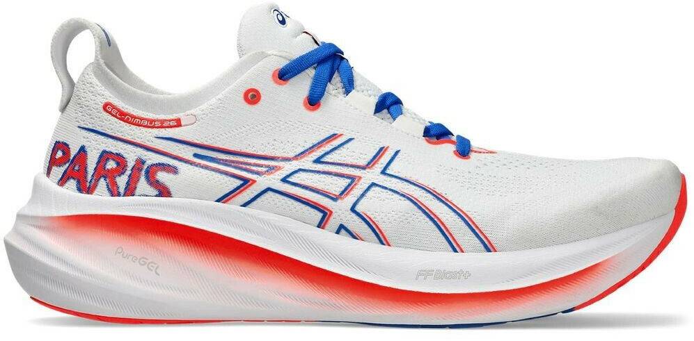 Sprinter Asics Gel-Nimbus 26 white/sunrise red Zapatillas running