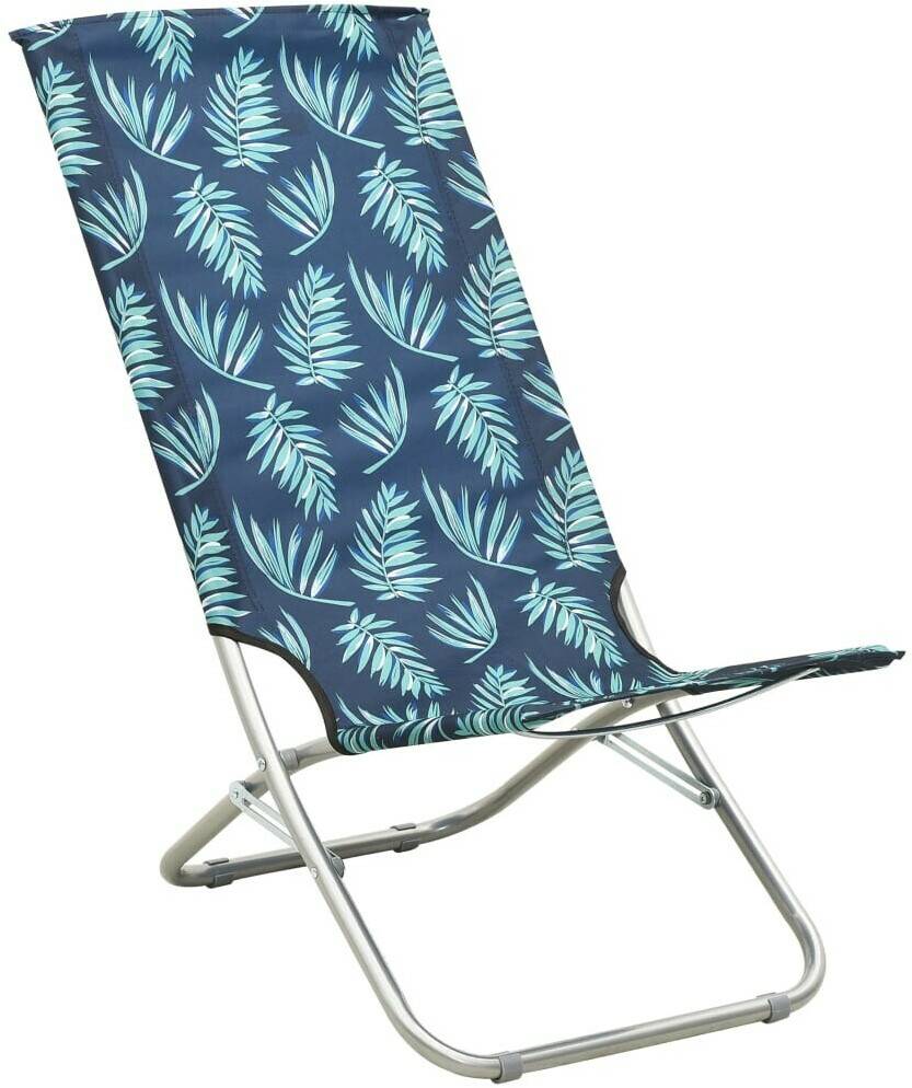 Sprinter vidaXL Folding Beach Chairs Setblue leaves vidaXL Folding Beach Chairs Set